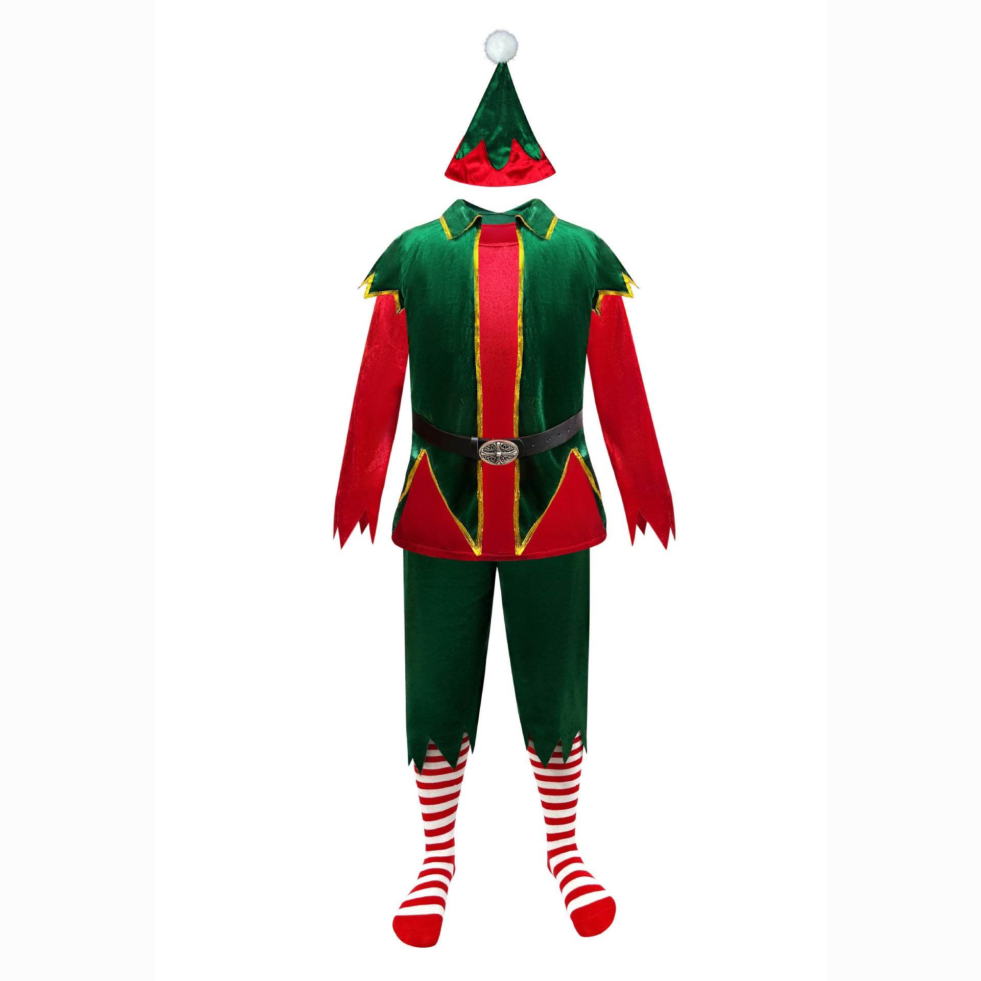 Green Christmas Party dress Costume adult couple stage costume - Ecosfun