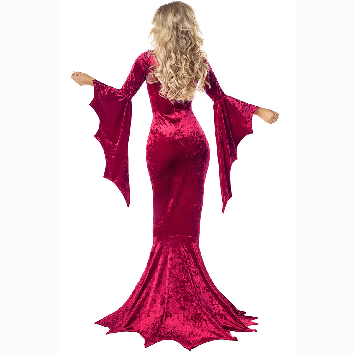 Halloween Bat Witch Ghost Bride Costume Vampire Dress for Women