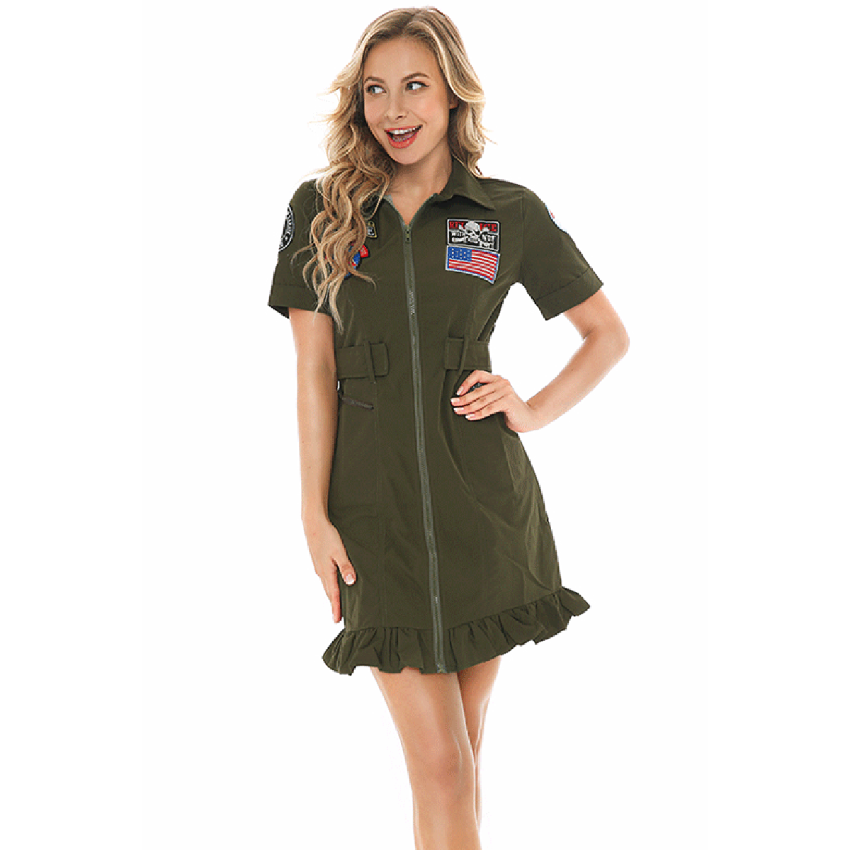 Top Gun Pilot Women's Maverick Flight Dress Costume