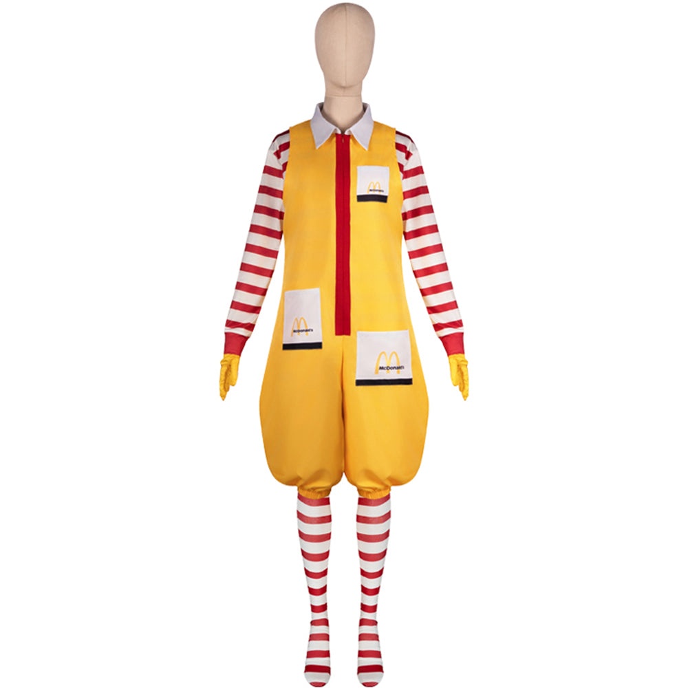 McDonald's Ronald Funny Cosplay Costume Adult Kids Halloween