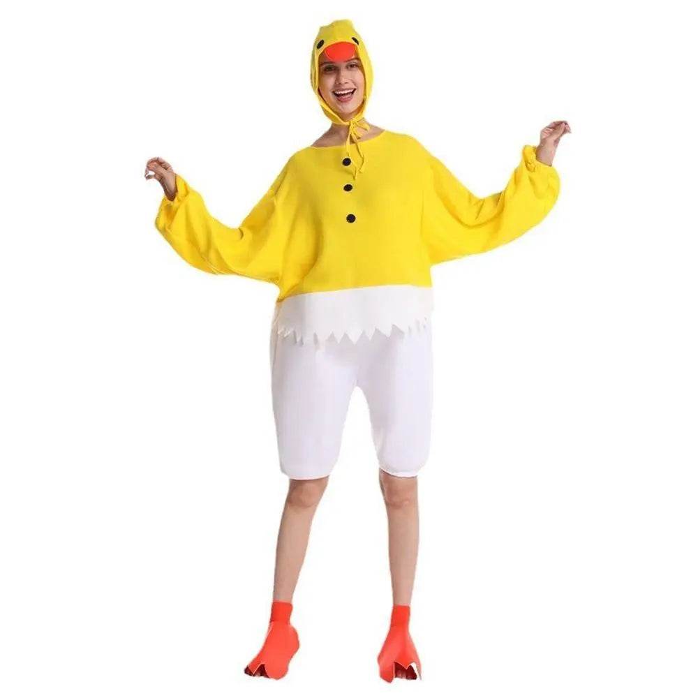 Adult Funny Yellow Chick Jumpsuit Cosplay Stage Performance Costume - Ecosfun