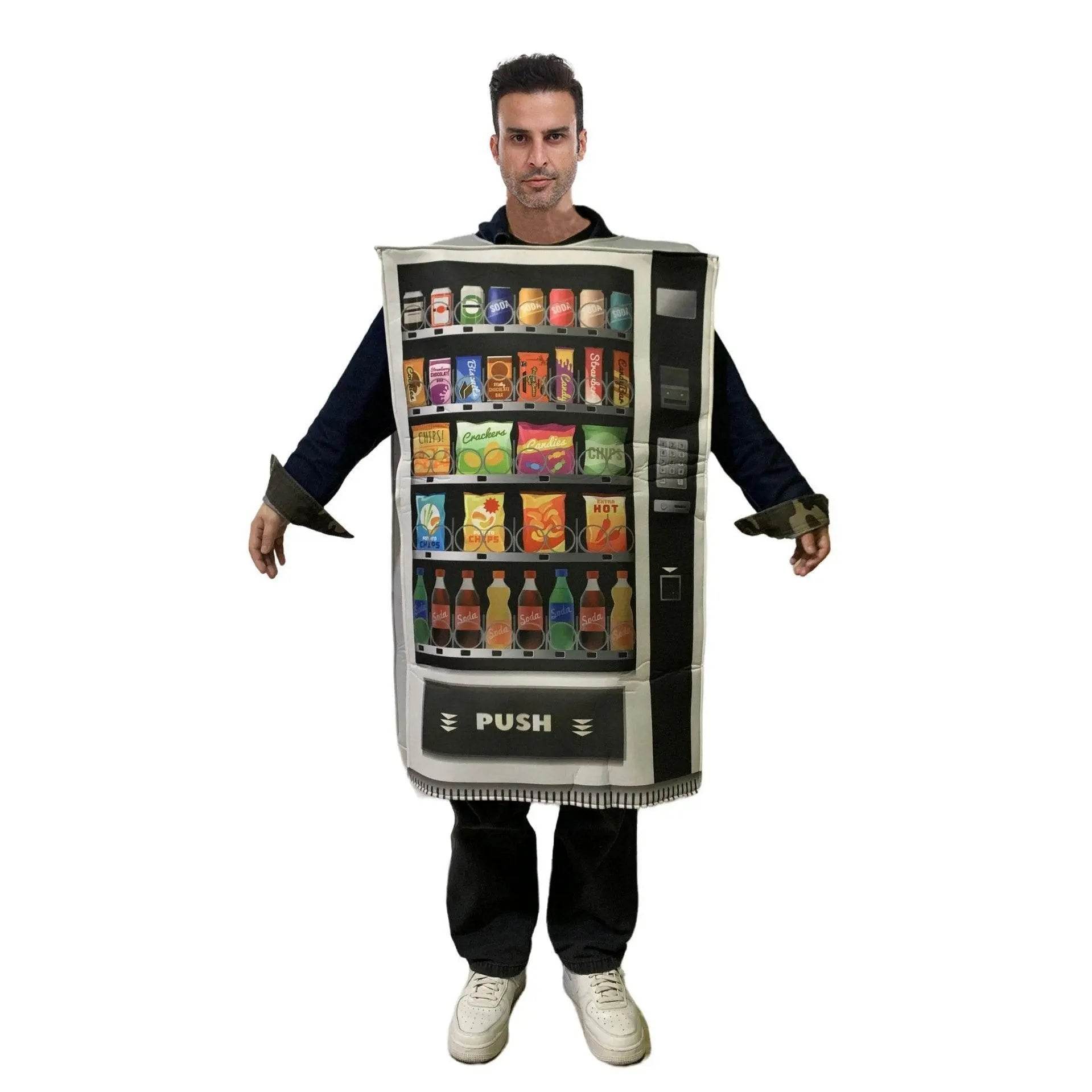 Adult Spoof Supermarket vending machines Funny Novelty Halloween Cosplay Costume - Ecosfun
