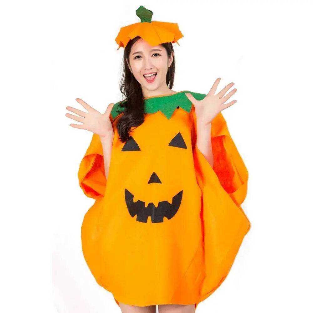 Adult Women Men Pumpkin Halloween Costume Party Wear - Ecosfun