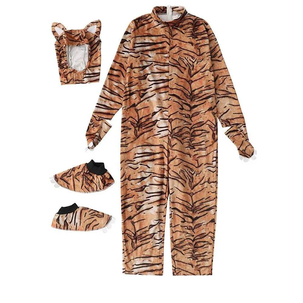 Animal Tiger Adult Jumpsuit Cosplay Costume Outfits Carnival Suit - Ecosfun