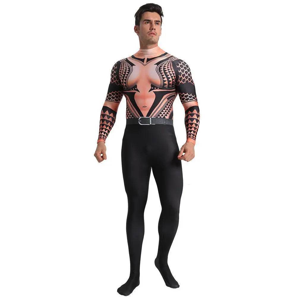 Aquaman Arthur Halloween Fancy Family Cosplay Costume Zentai Jumpsuit - Ecosfun
