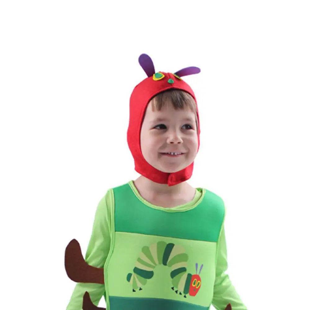 Caterpillar Cosplay Costume Boys Girls Halloween Jumpsuit Book Week Dress Up for Kids - Ecosfun