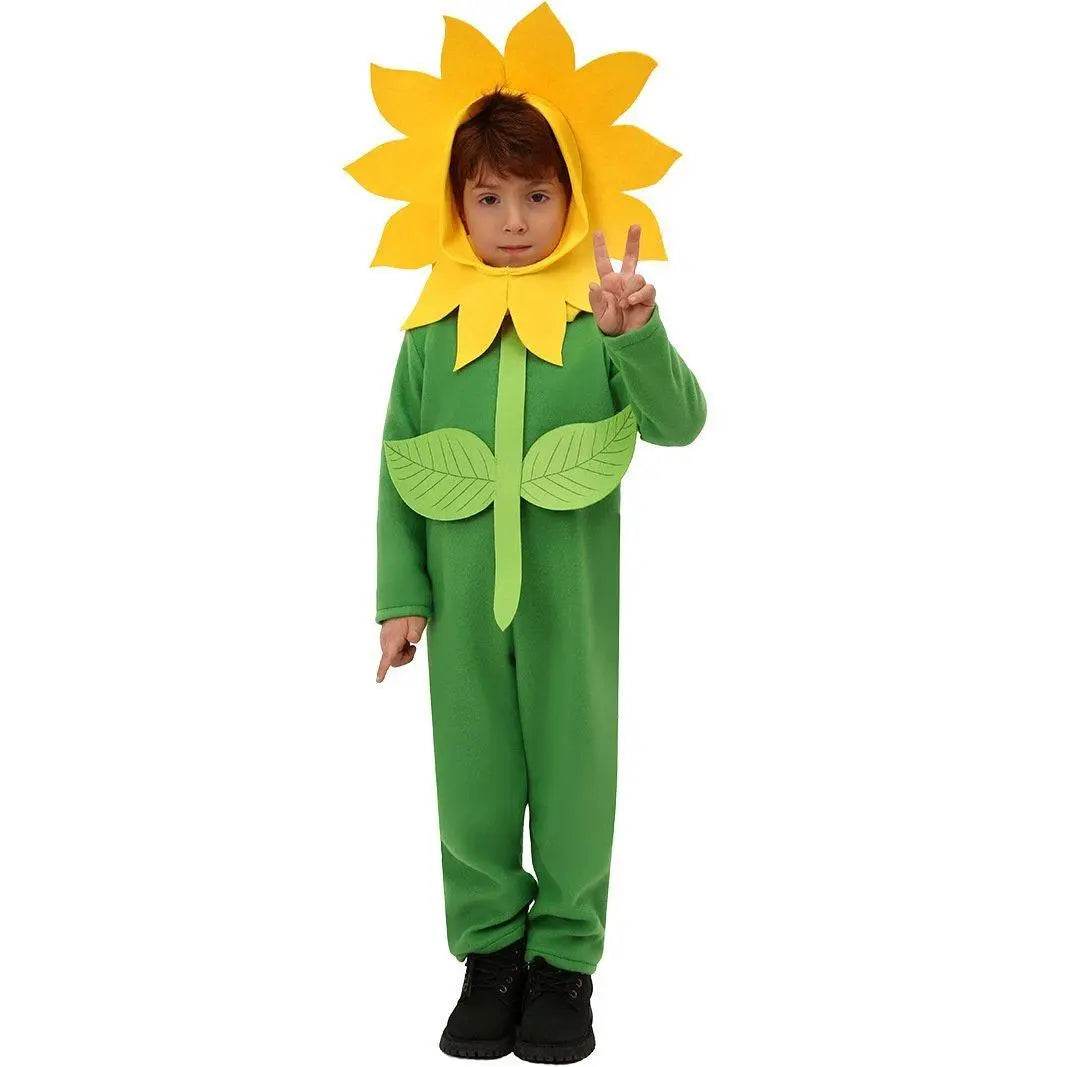 Children's Day Sun Flower Kids Jumpsuit Stage Party Cosplay Costumes - Ecosfun