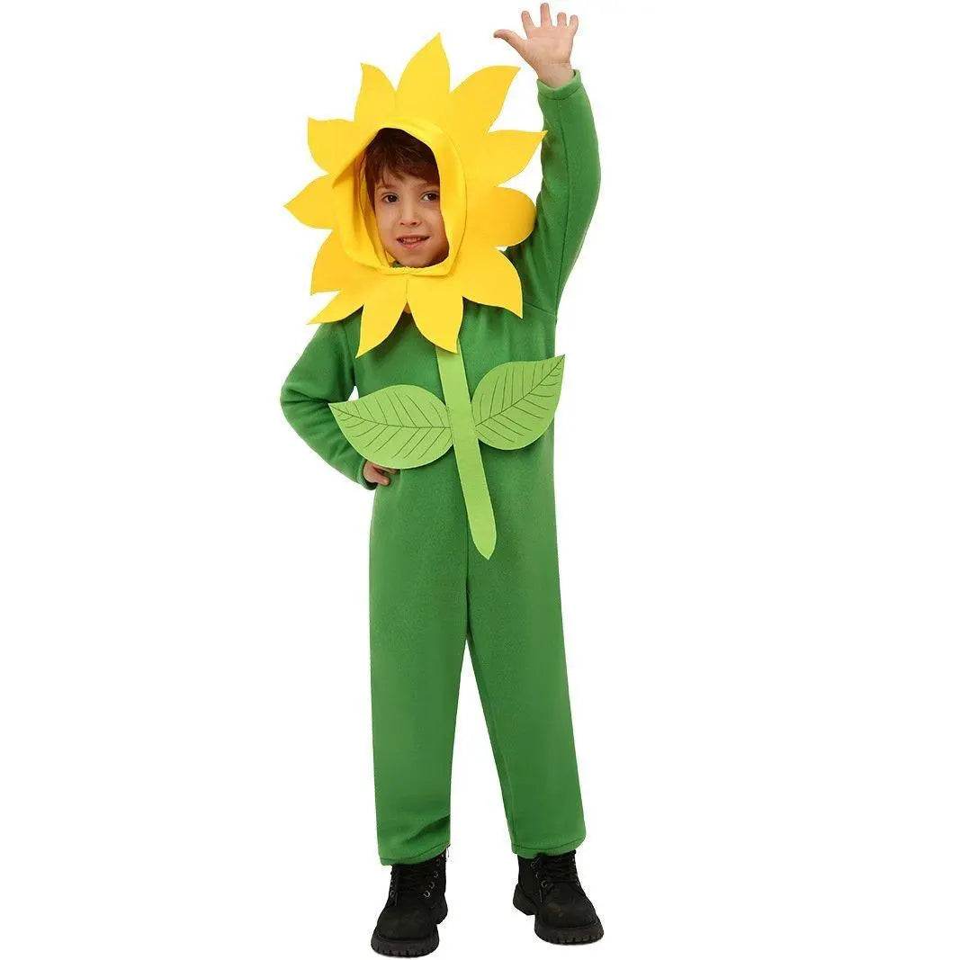 Children's Day Sun Flower Kids Jumpsuit Stage Party Cosplay Costumes - Ecosfun