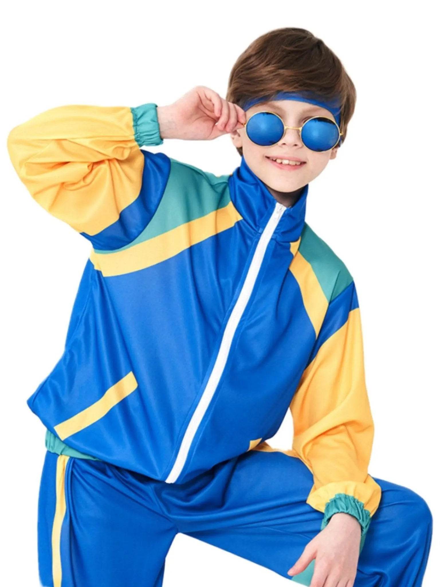 Disco 80S Costume Outfits Dance Set Hip Hop Modern Jazz Team Performance Kids - Ecosfun