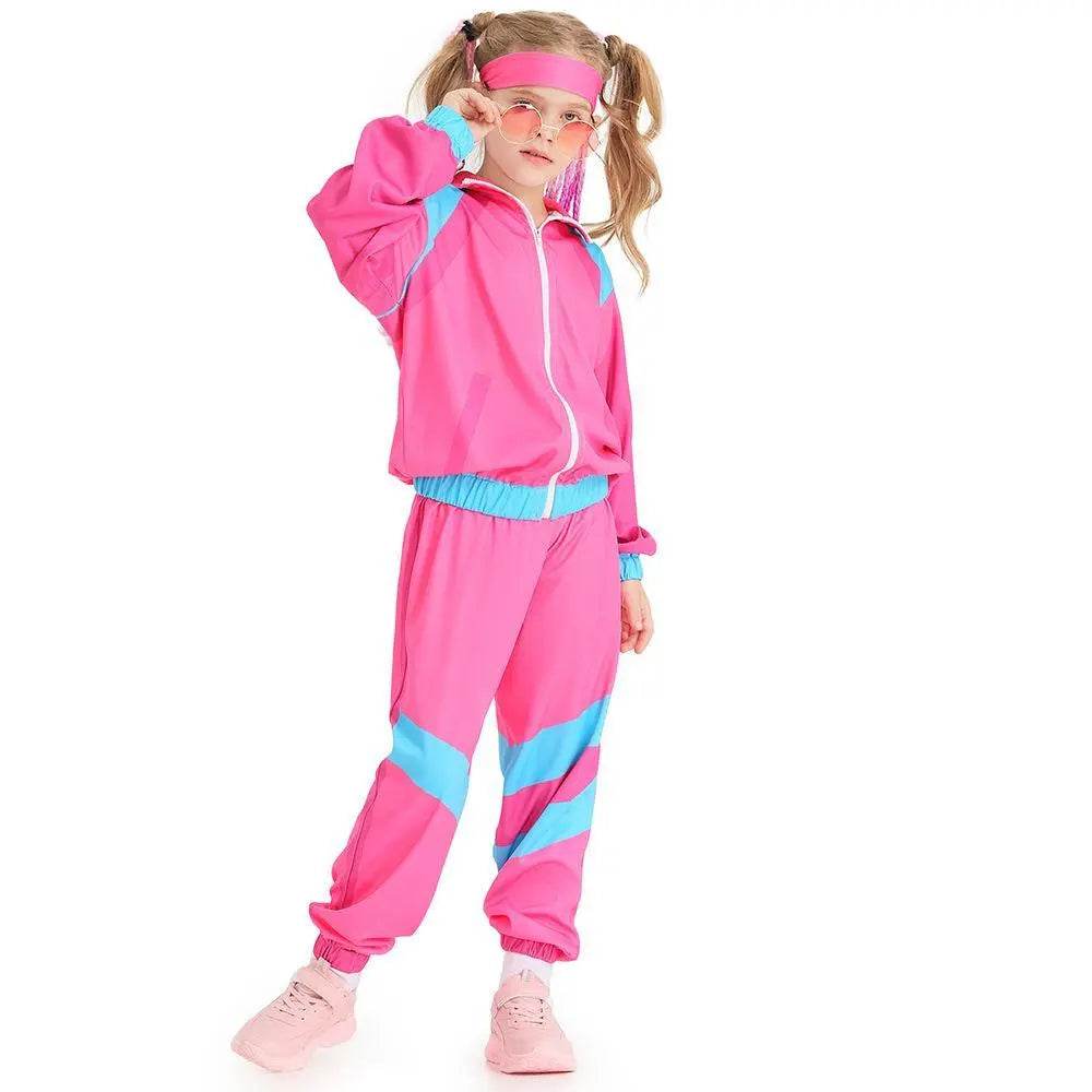 Disco 80S Costume Outfits Dance Set Hip Hop Modern Jazz Team Performance Kids - Ecosfun