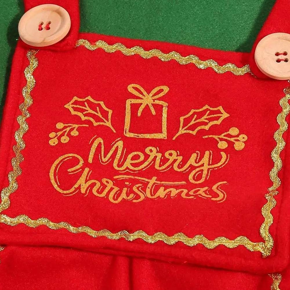 Elf Costume for Girls Boy Kids Christmas Party Dress Outfit - Ecosfun