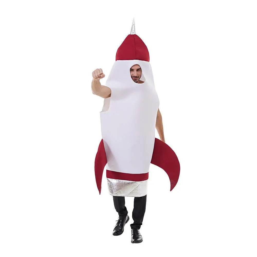 Fancy Dress Space Rocket Inflatable Costume Jumpsuit for Adults Outfit Halloween - Ecosfun