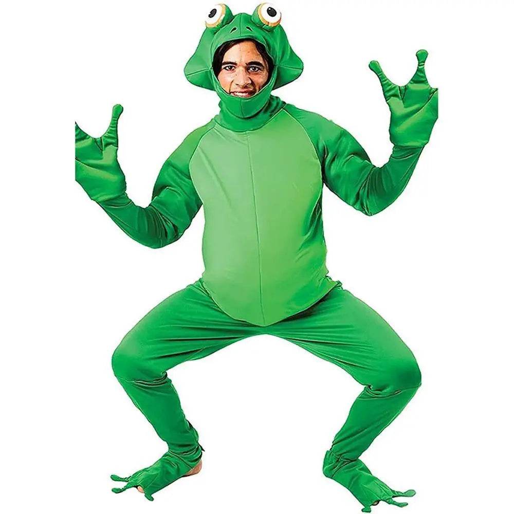 Frog Prince Jumpsuit Adult Animal Stage Party Halloween Costumes - Ecosfun