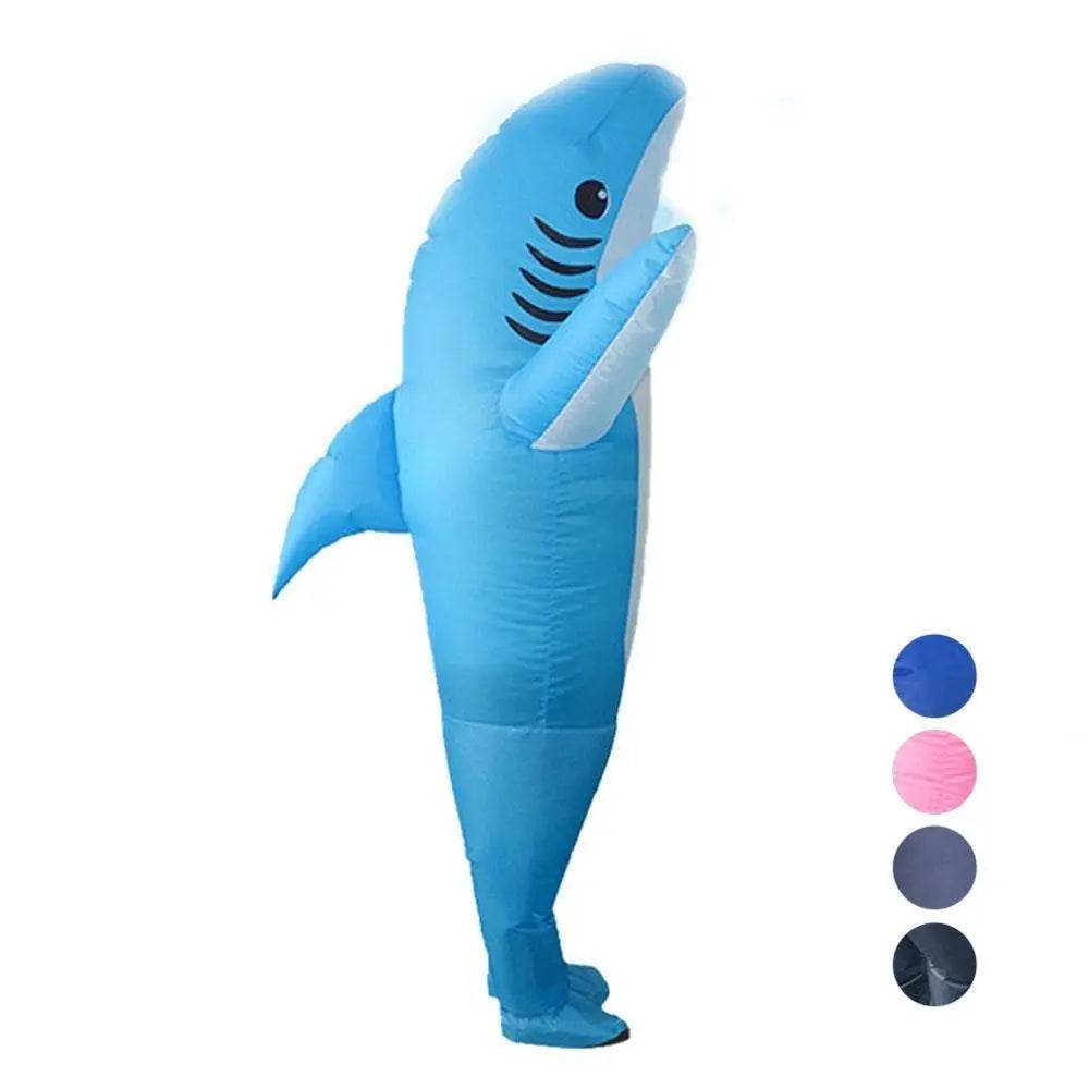 Funny inflatable shark costume Halloween Party for Adult Kids - Ecosfun