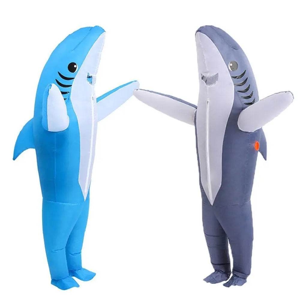 Funny inflatable shark costume Halloween Party for Adult Kids - Ecosfun
