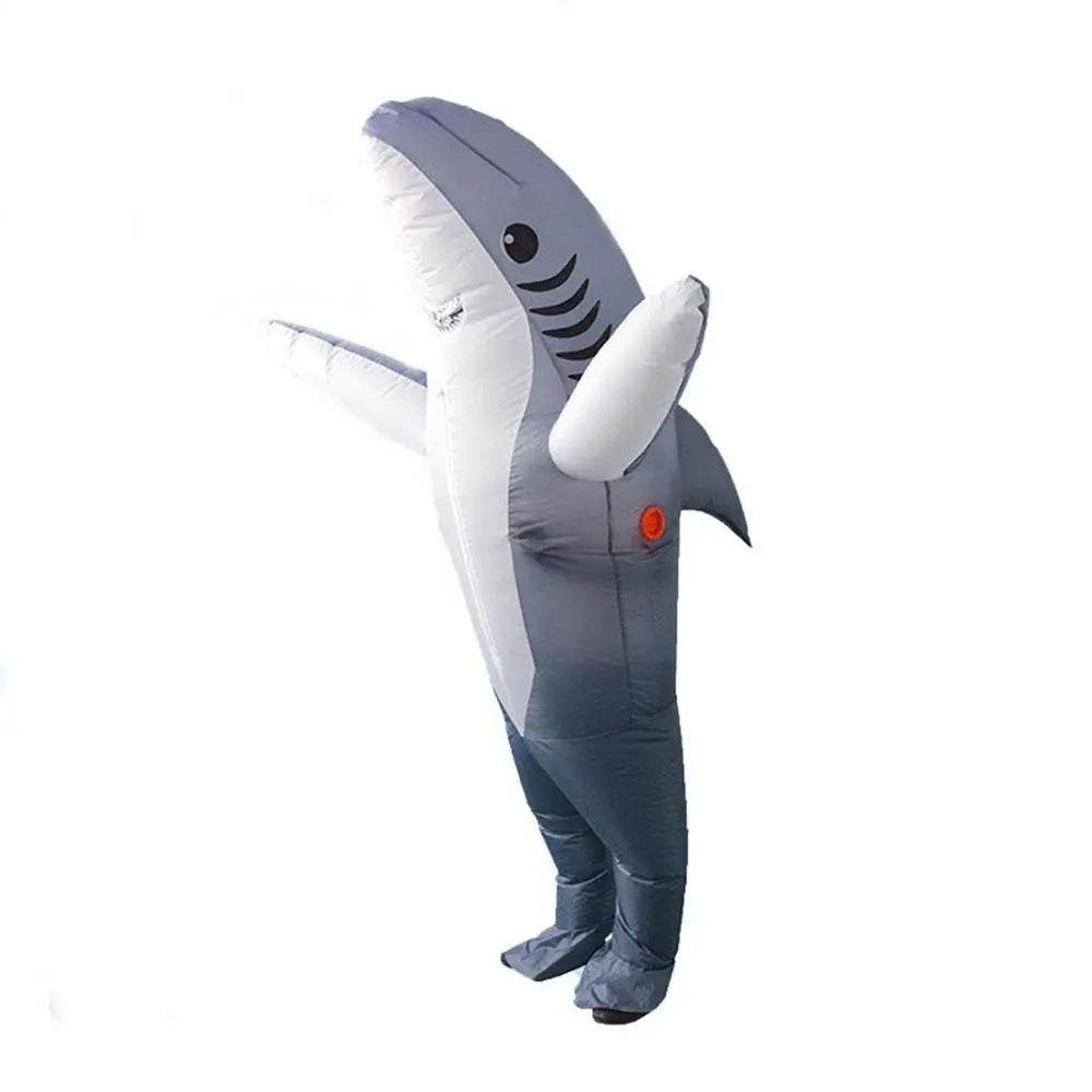 Funny inflatable shark costume Halloween Party for Adult Kids - Ecosfun