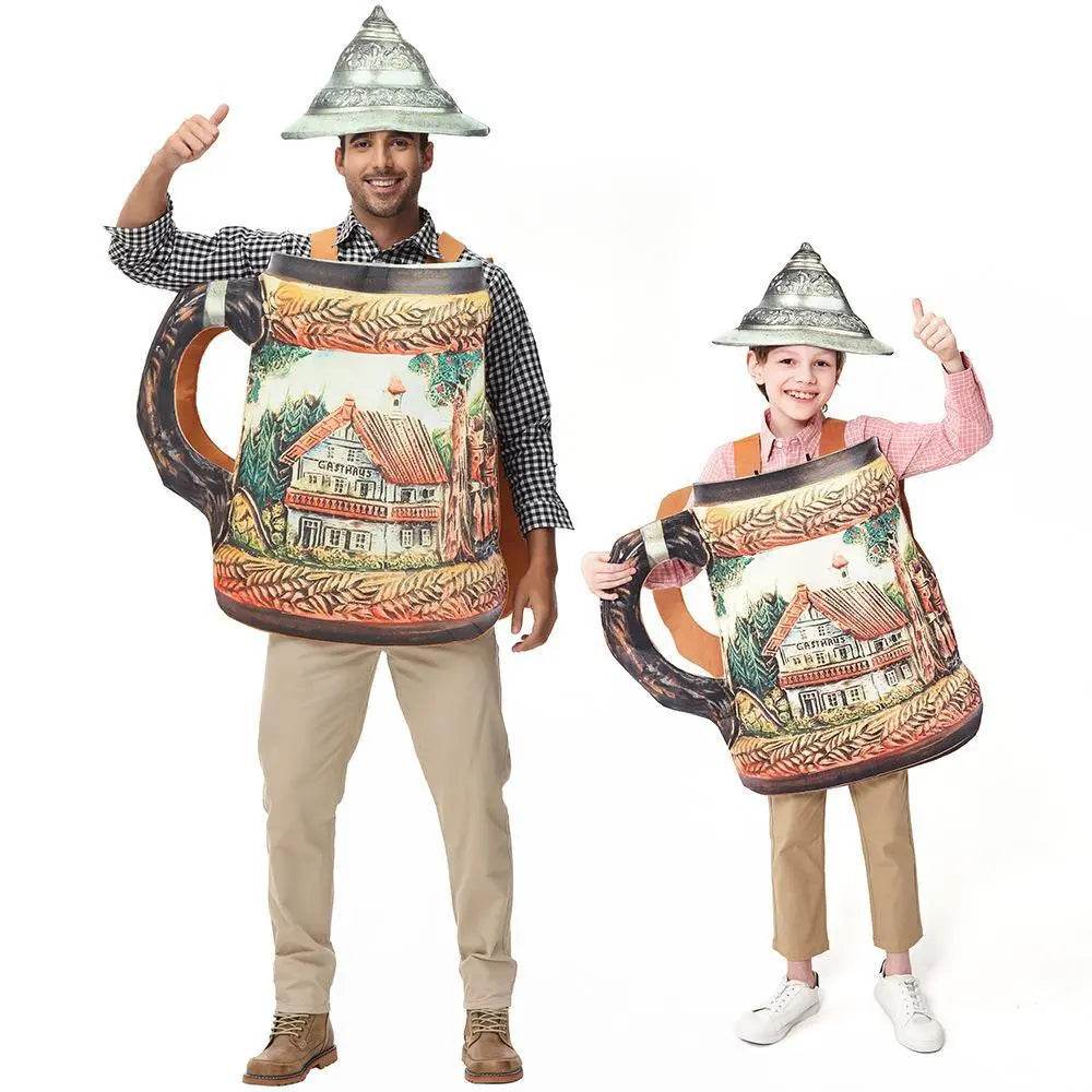 German Traditional Oktoberfest Outfit Mugs Funny Halloween Cosplay Costume For Adults - Ecosfun
