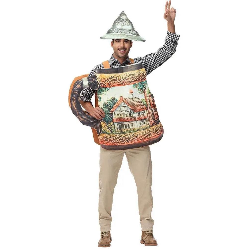 German Traditional Oktoberfest Outfit Mugs Funny Halloween Cosplay Costume For Adults - Ecosfun