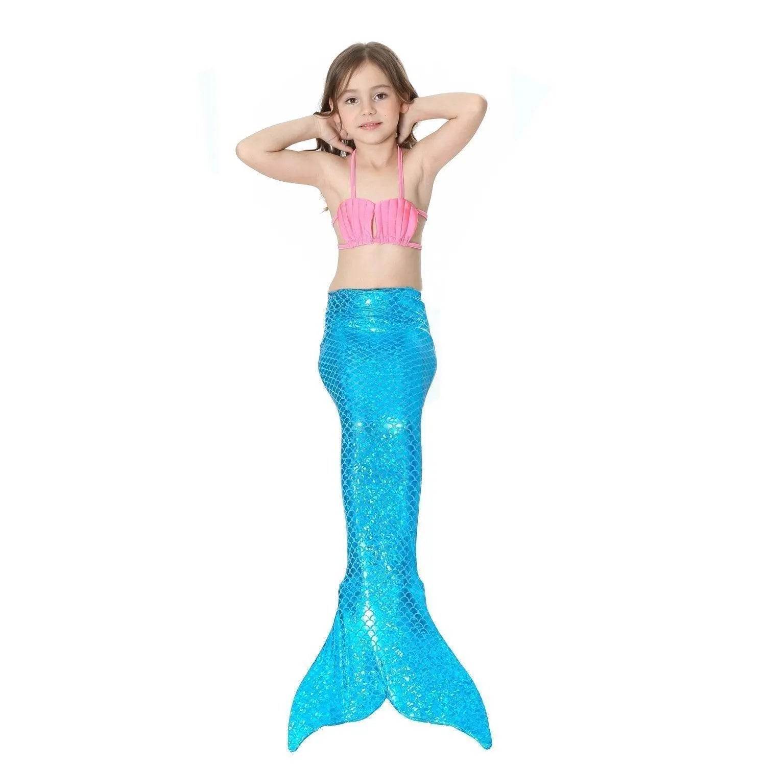 Girls Kids Mermaid Tail Swimwear Bikini Set Swimsuit Swimming Costume - Ecosfun