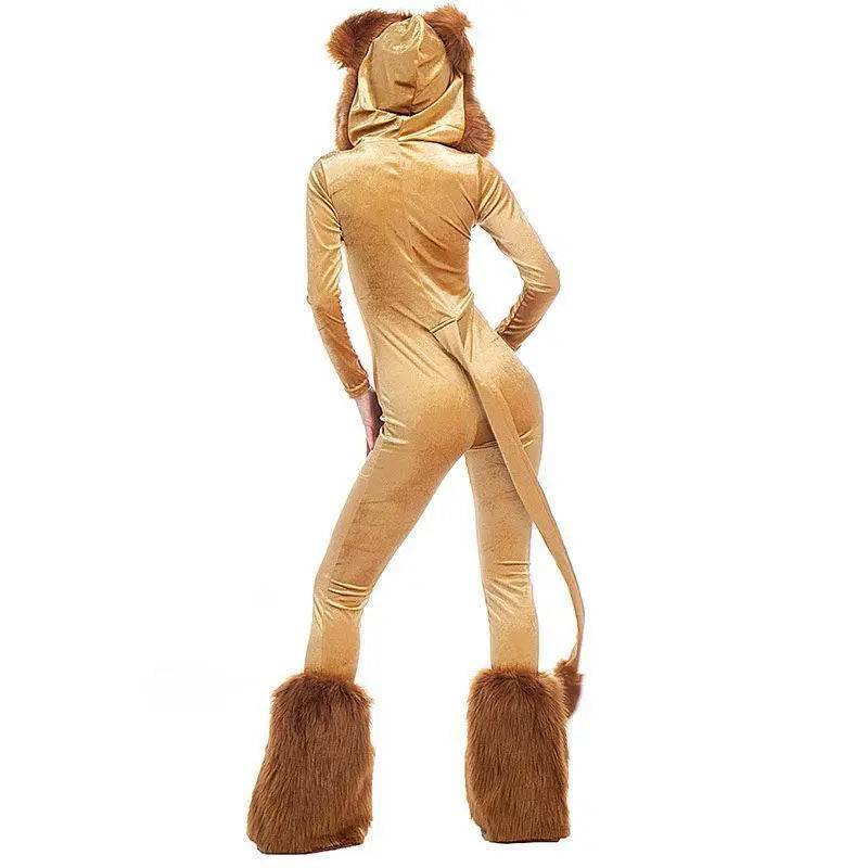 Halloween Animal Leo Lion Performance Cosplay Costume for Women - Ecosfun