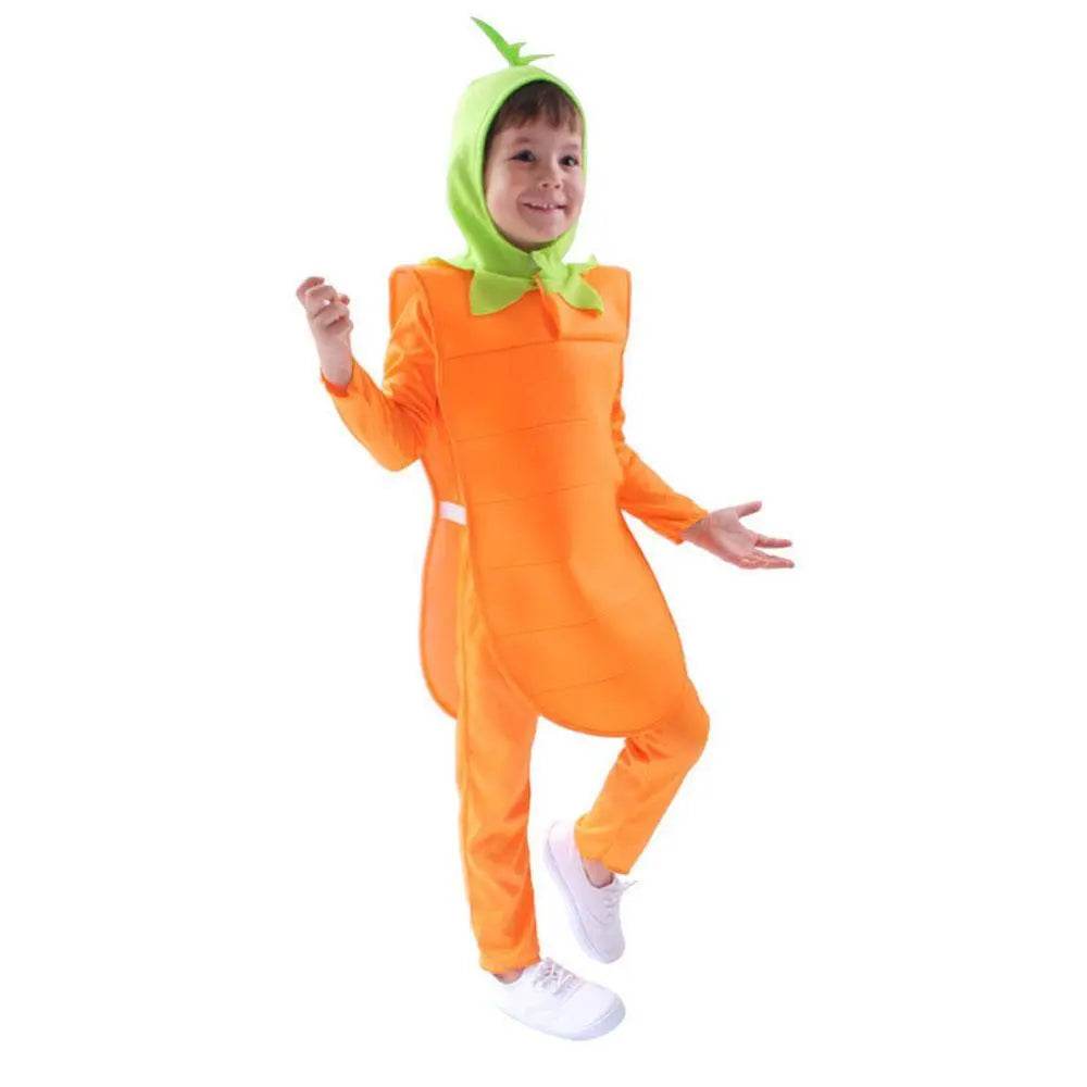 Halloween Carrot Cosplay Costumes Romper Onesie Cute Jumpsuit Outfit for Kids - Ecosfun