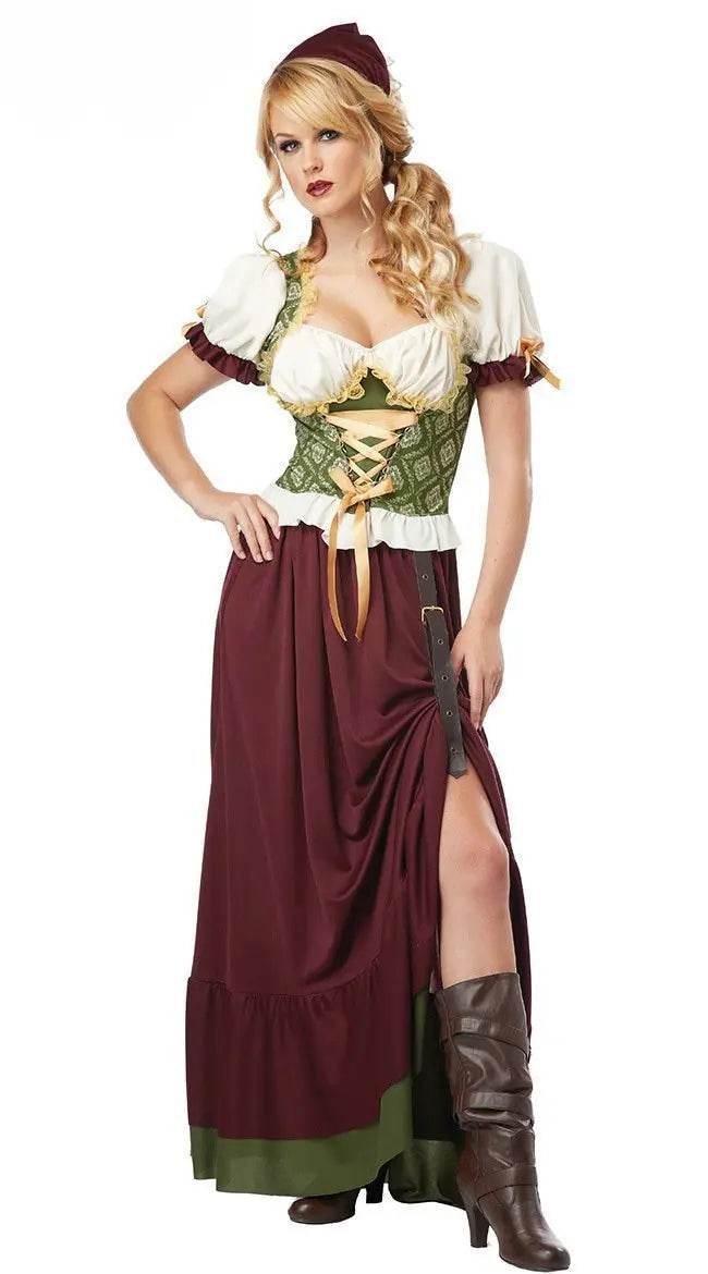 Halloween German Beer Women Dress Oktoberfest Cosplay Costume - Ecosfun