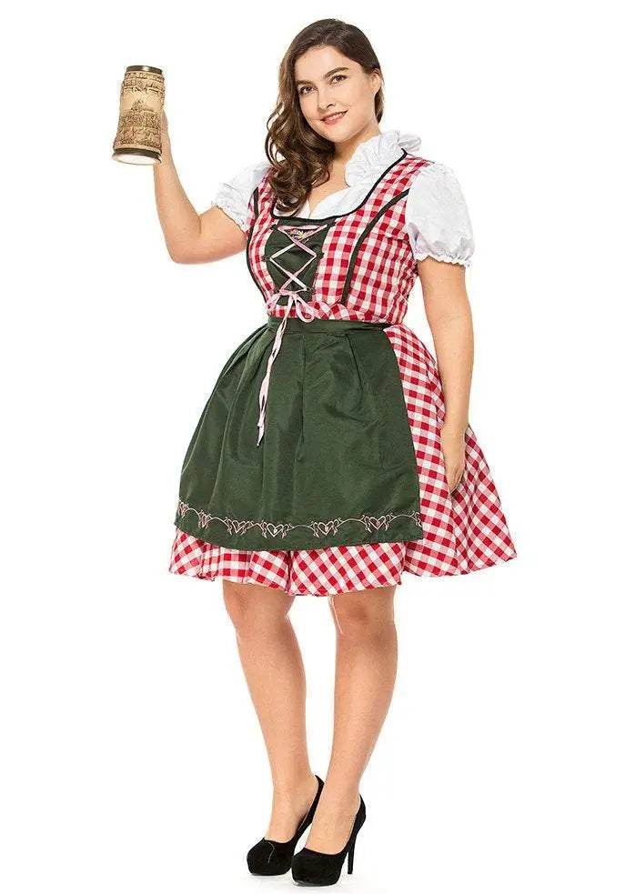 Halloween Plus Size Women German Beer Oktoberfest Cosplay Costume - Ecosfun