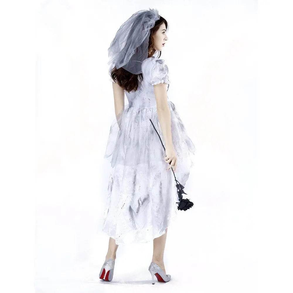Horror Ghost Bride Couples Costume Halloween Outfits Cosplay Party Carnival - Ecosfun