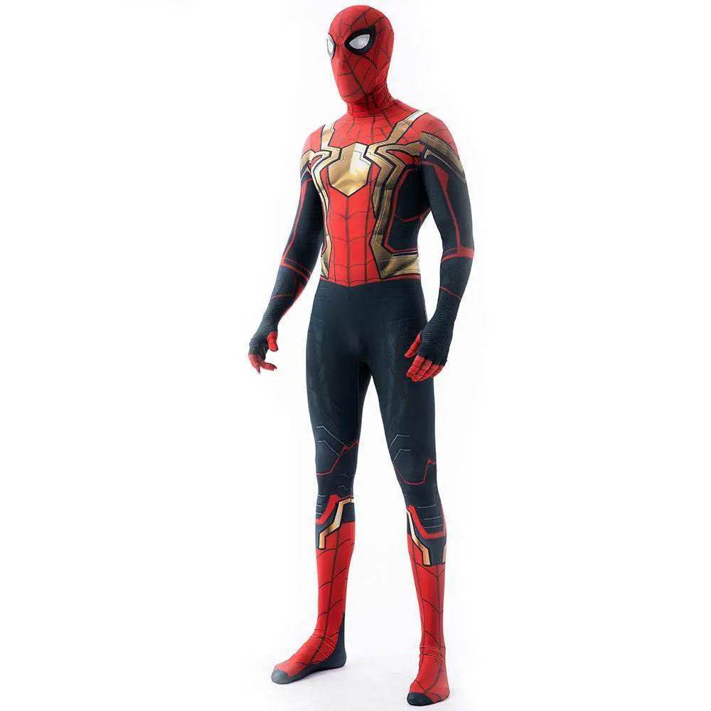 Iron Spider-Man No Way Home Peter Benjamin Parker Costume Cosplay Jumpsuit Halloween - Ecosfun