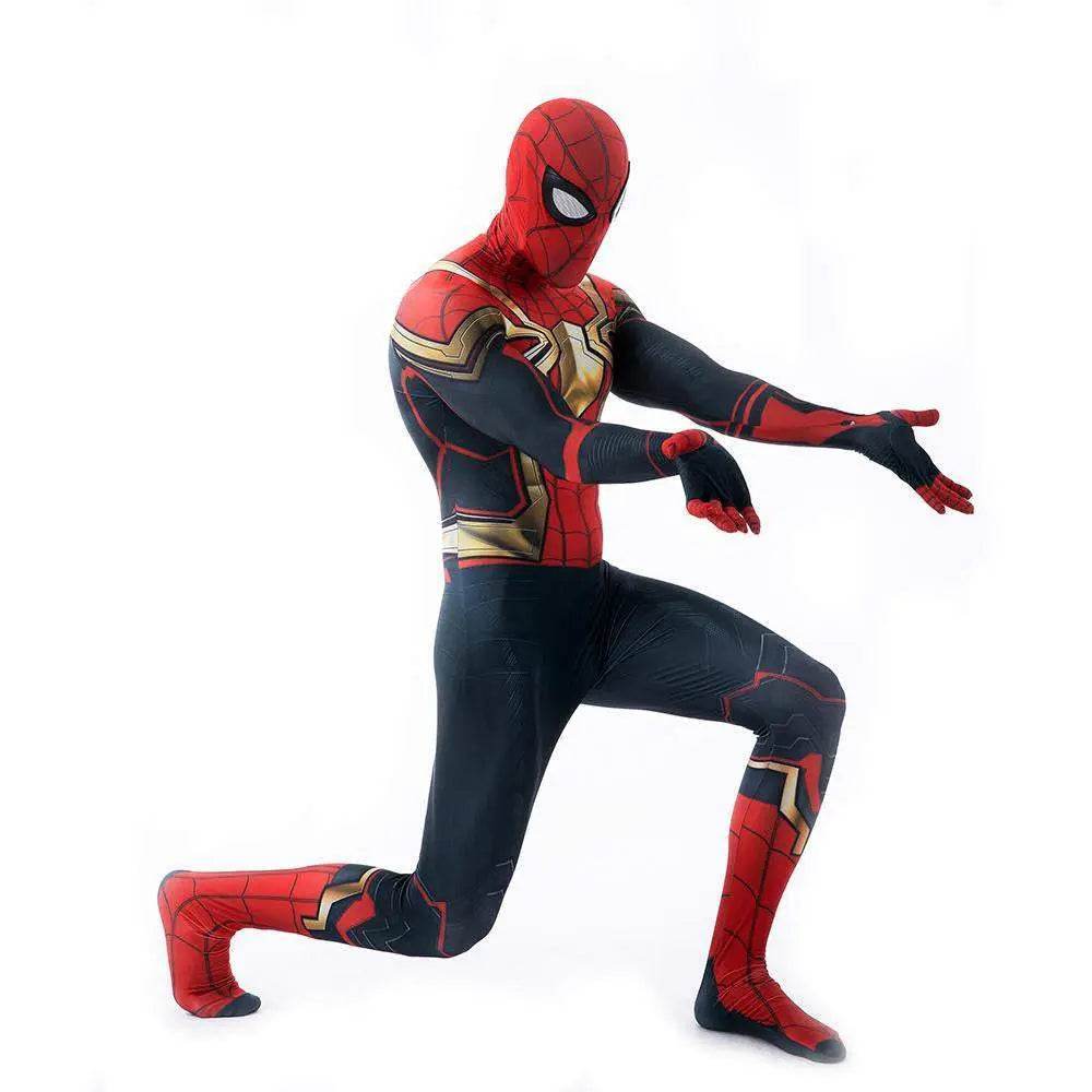 Iron Spider-Man No Way Home Peter Benjamin Parker Costume Cosplay Jumpsuit Halloween - Ecosfun