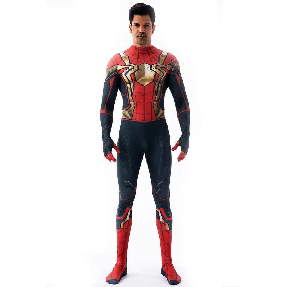 Iron Spider-Man No Way Home Peter Benjamin Parker Costume Cosplay Jumpsuit Halloween - Ecosfun