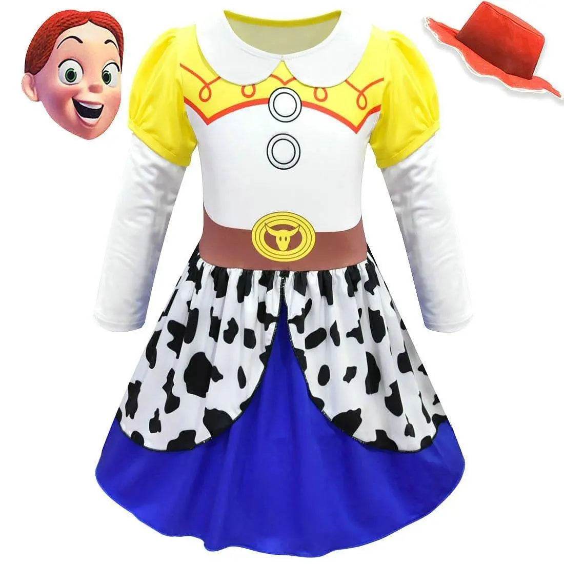 Jessie Toy Story 4 Costume Long Sleeve Dress for Kids Girls - Ecosfun