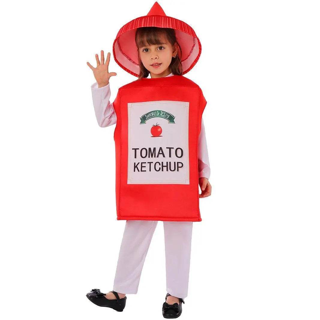 Ketchup Kids Funny Stage Performance Cosplay Costumes Halloween - Ecosfun