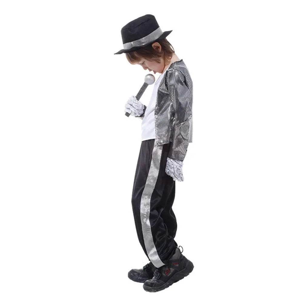 Kid Michael Jackson Thriller Fancy Cosplay Costume Halloween Partywear - Ecosfun
