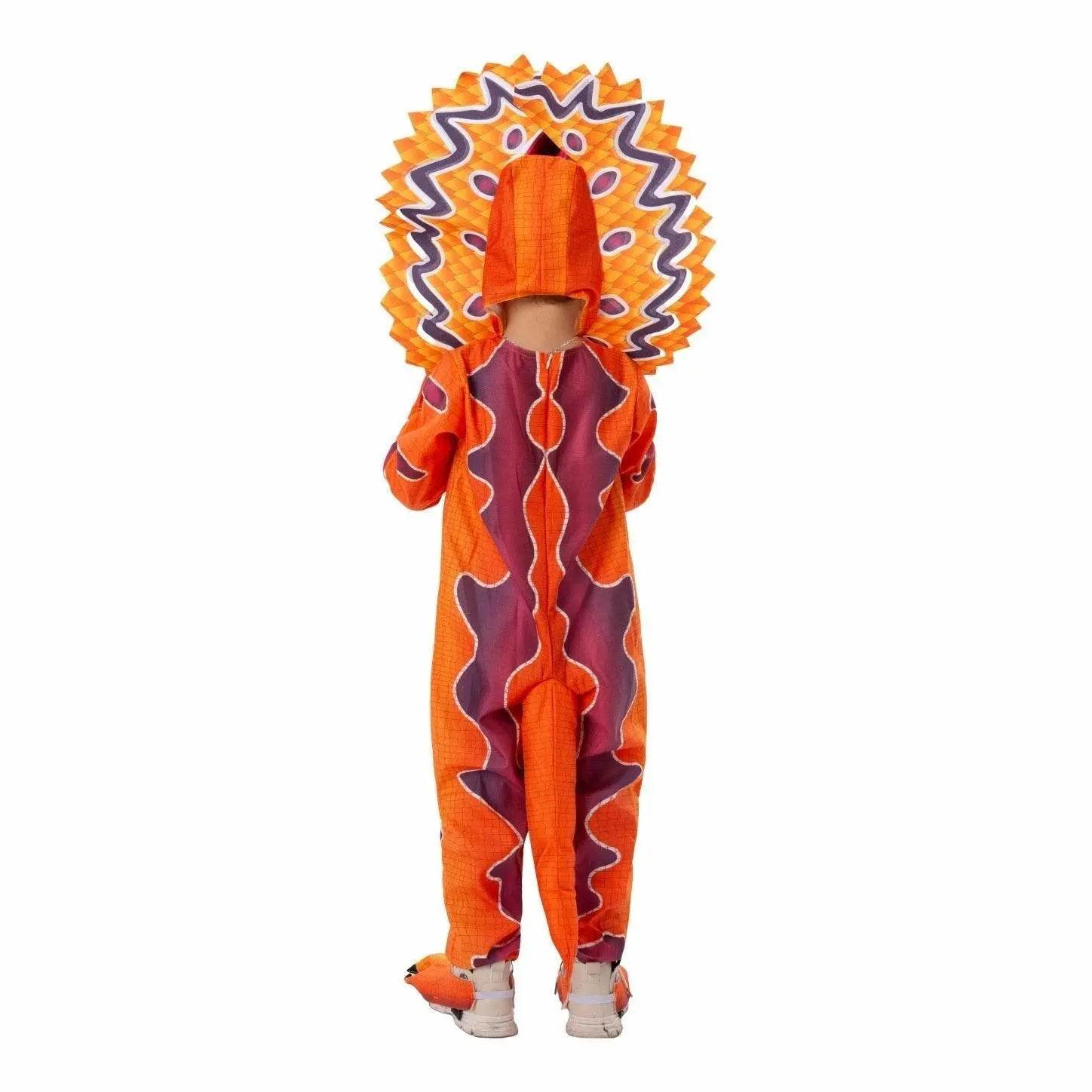 Kids Dilophosaurus Orange Animal Halloween Cosplay Party Costumes - Ecosfun