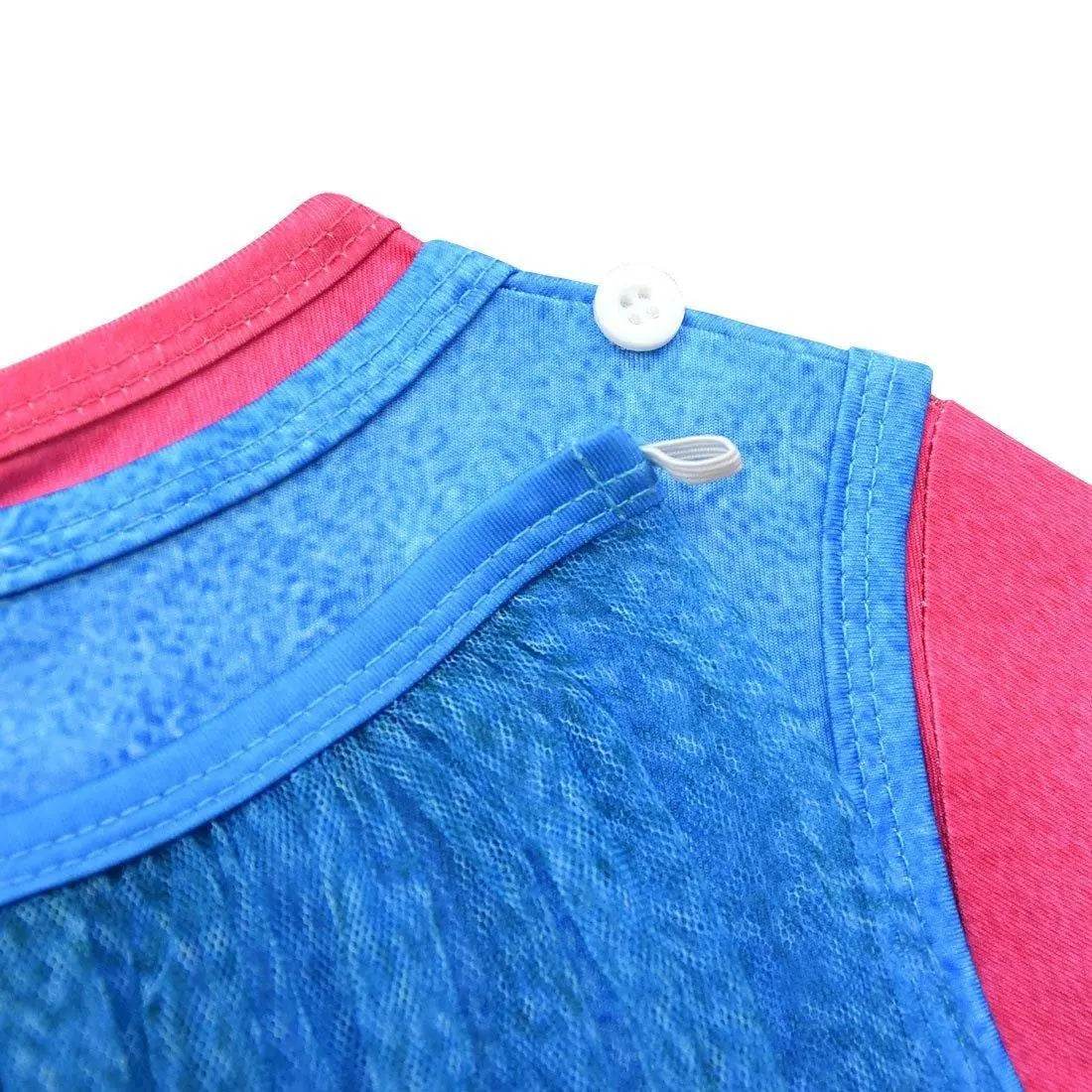 Kids Girl Trolls 2 World Tour Poppy Costume Cosplay ZenTai Short Sleeve Cape Dress - Ecosfun