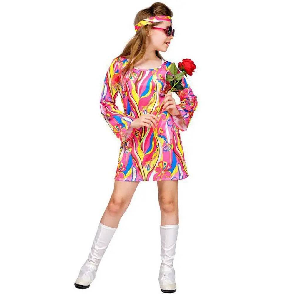 Kids Hip Hop Rock Hippie 80s Costumes Cosplay Halloween Outfit - Ecosfun