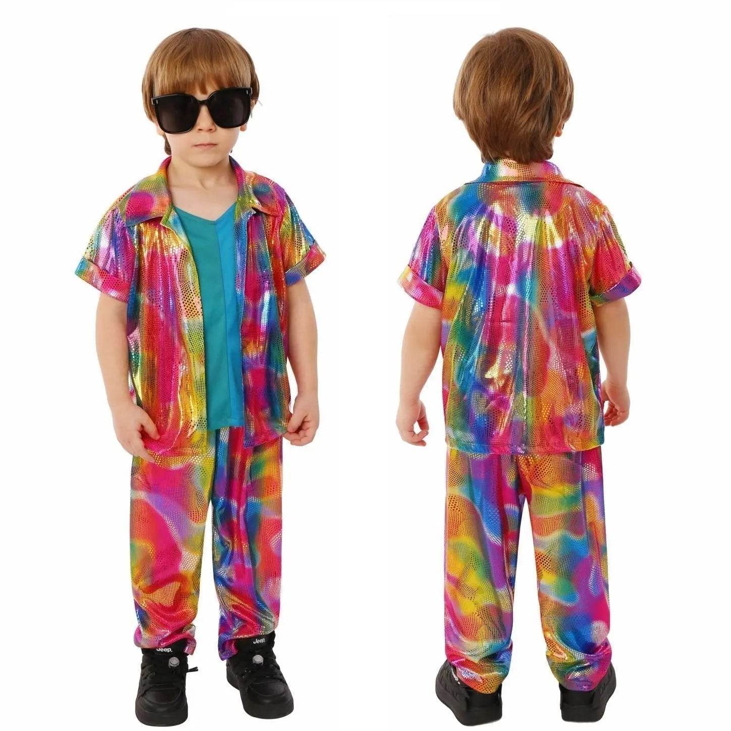 Kids Punk Style Halloween Costume Campus Role Play and Stage Performance Outfit - Ecosfun