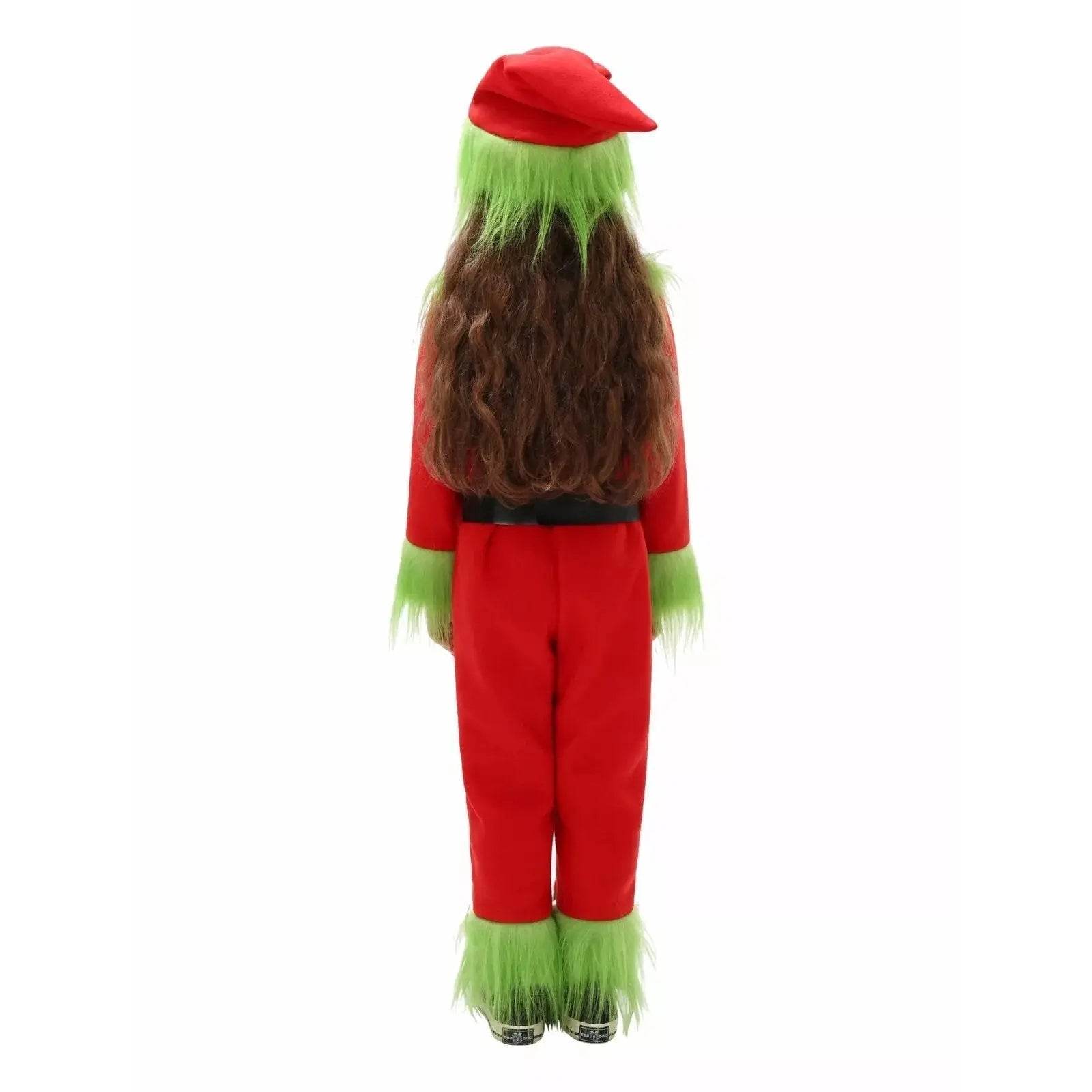 Kids The Grinch Christmas Costume Cosplay Jumpsuit Hat Belt Suit - Ecosfun