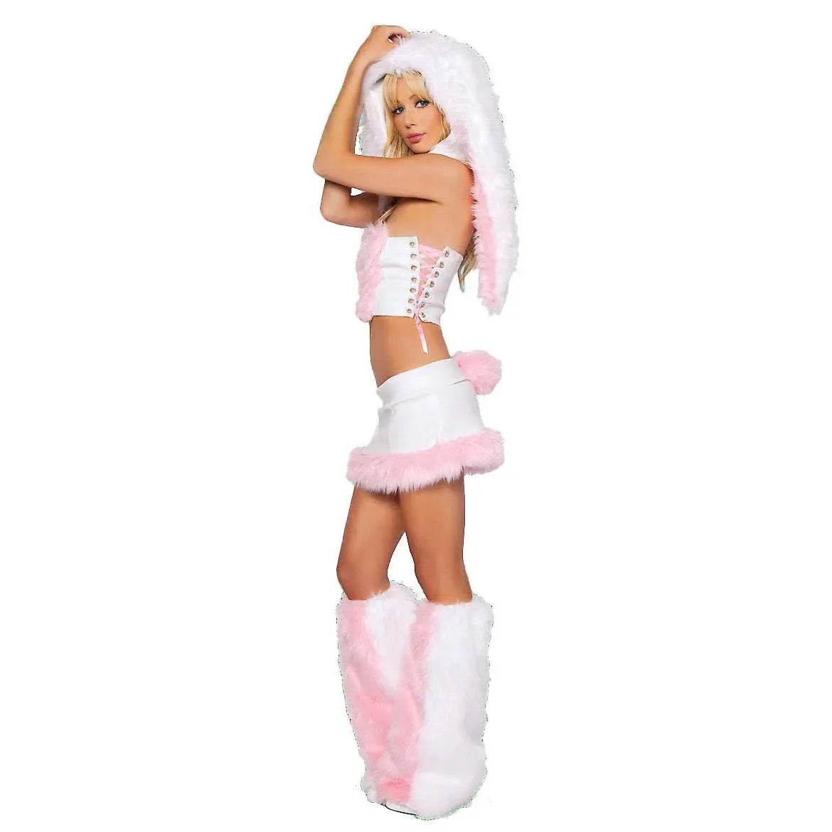 Pink Cute Floppy Bunny Rabbit Corset Easter Costume Halloween Cosplay - Ecosfun