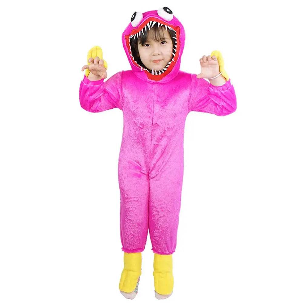 Poppy Playtime Huggy Wuggys Plush Costume Kids Halloween Cartoon Cosplay Jumpsuit - Ecosfun
