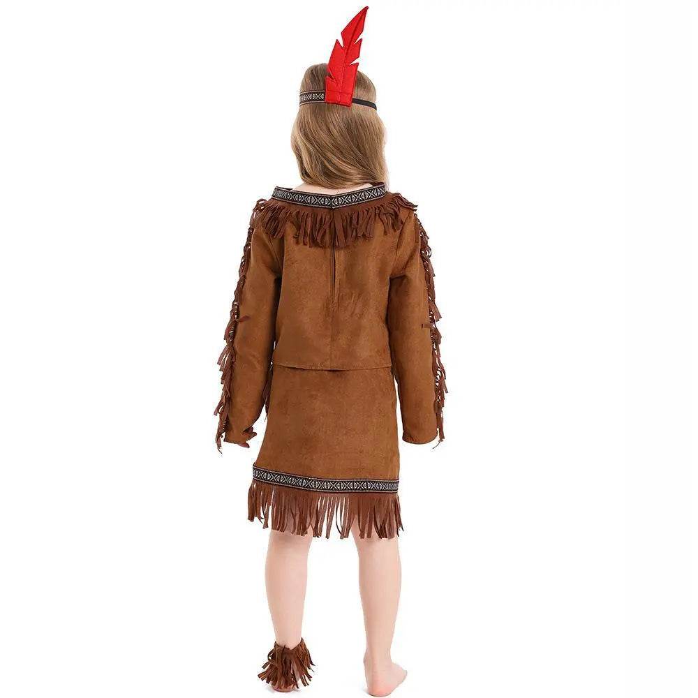 Savage Indian Chief Cosplay Halloween Masquerade Costumes for Kids - Ecosfun
