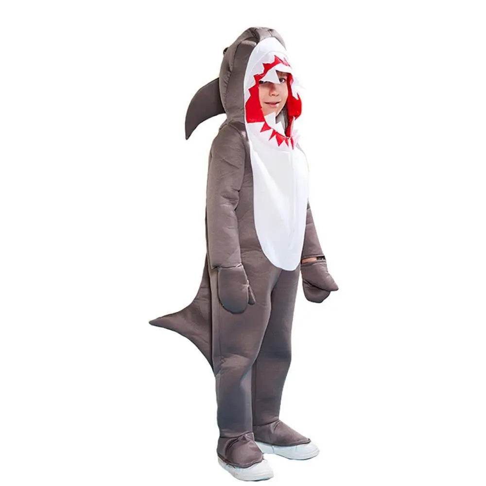 Sea Life Shark Child Jumpsuit Costume Party kids Cosplay Halloween - Ecosfun