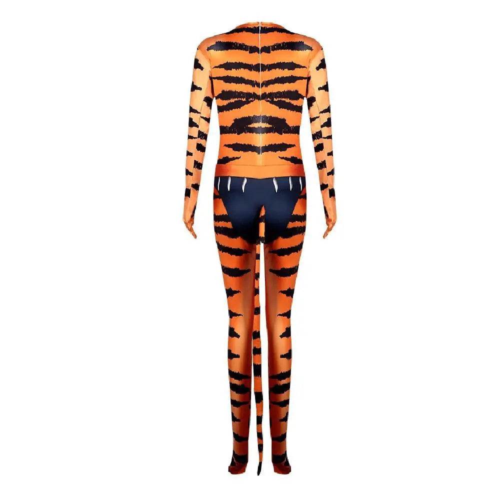 Tiger Stripes Animal Cosplay Zentai Costume Jumpsuit Bodysuit Outfits Adult - Ecosfun