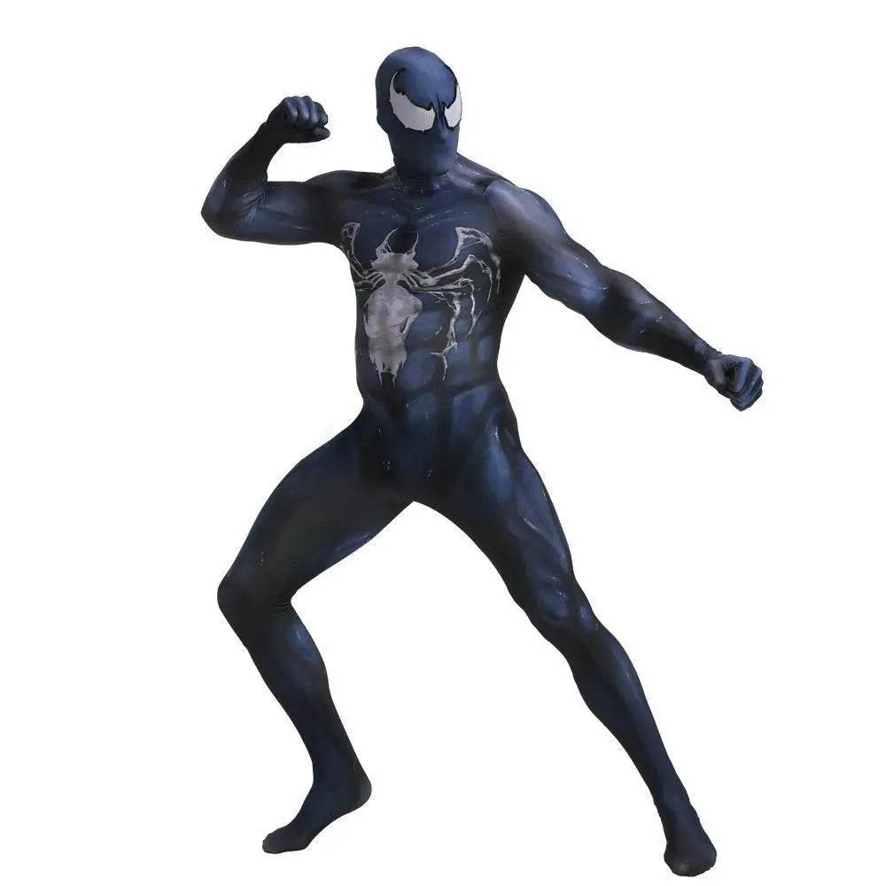 Venom Symbiote Eddie Brock Costume Spider Man Cosplay Jumpsuit For Adult kids - Ecosfun