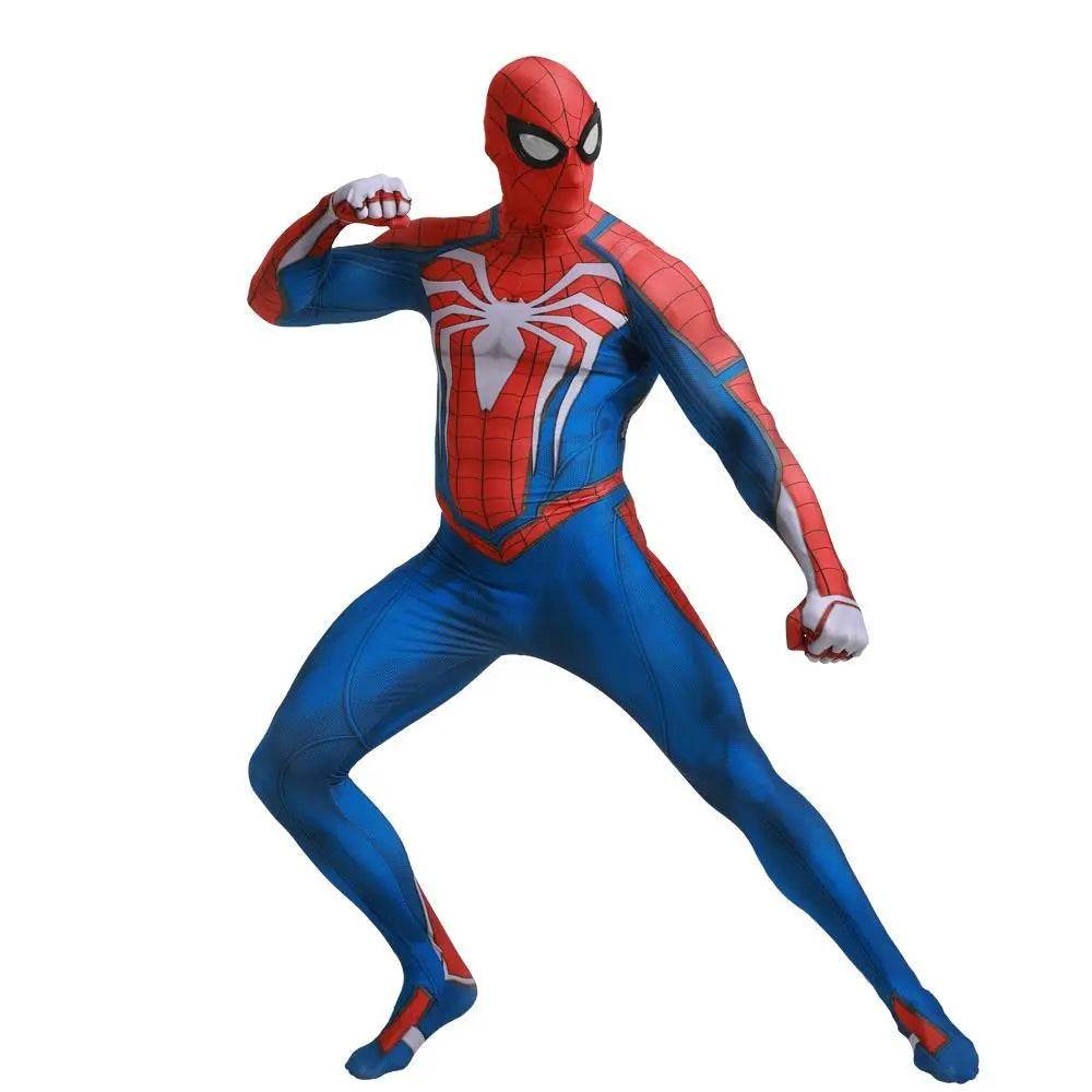 White Spider-Man PS5 PS4 Game Costume Cosplay Zentai Jumpsuit Halloween Party for Adult and kids - Ecosfun