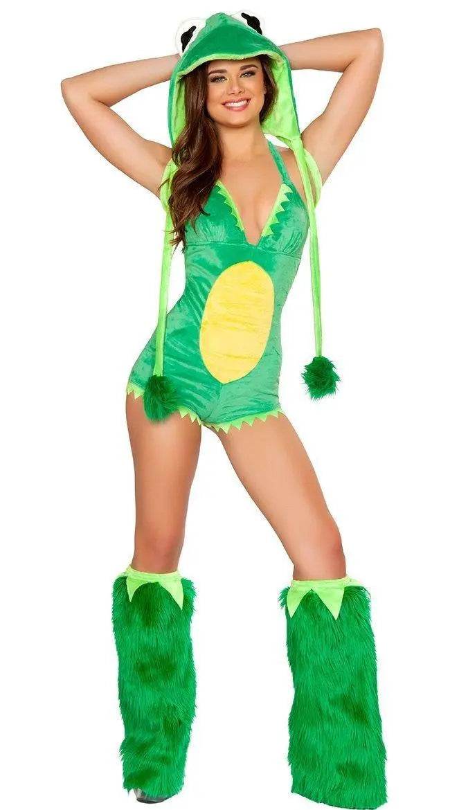 Women Halloween Frog Costume Cosplay Fancy Dress Animal Uniform - Ecosfun