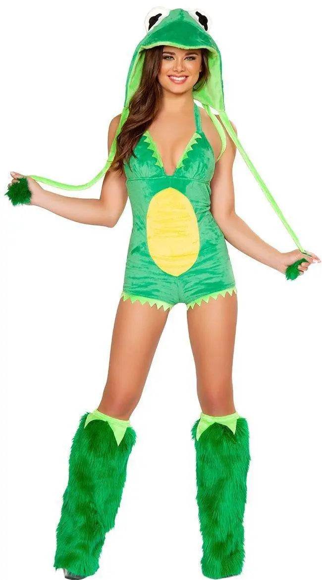 Women Halloween Frog Costume Cosplay Fancy Dress Animal Uniform - Ecosfun