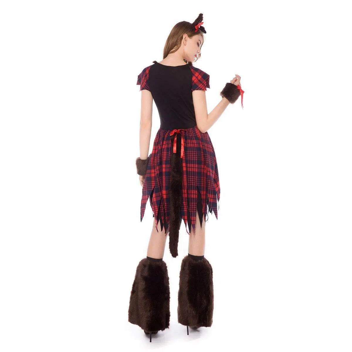 Womens Werewolf Costume Party Clubwear Halloween - Ecosfun