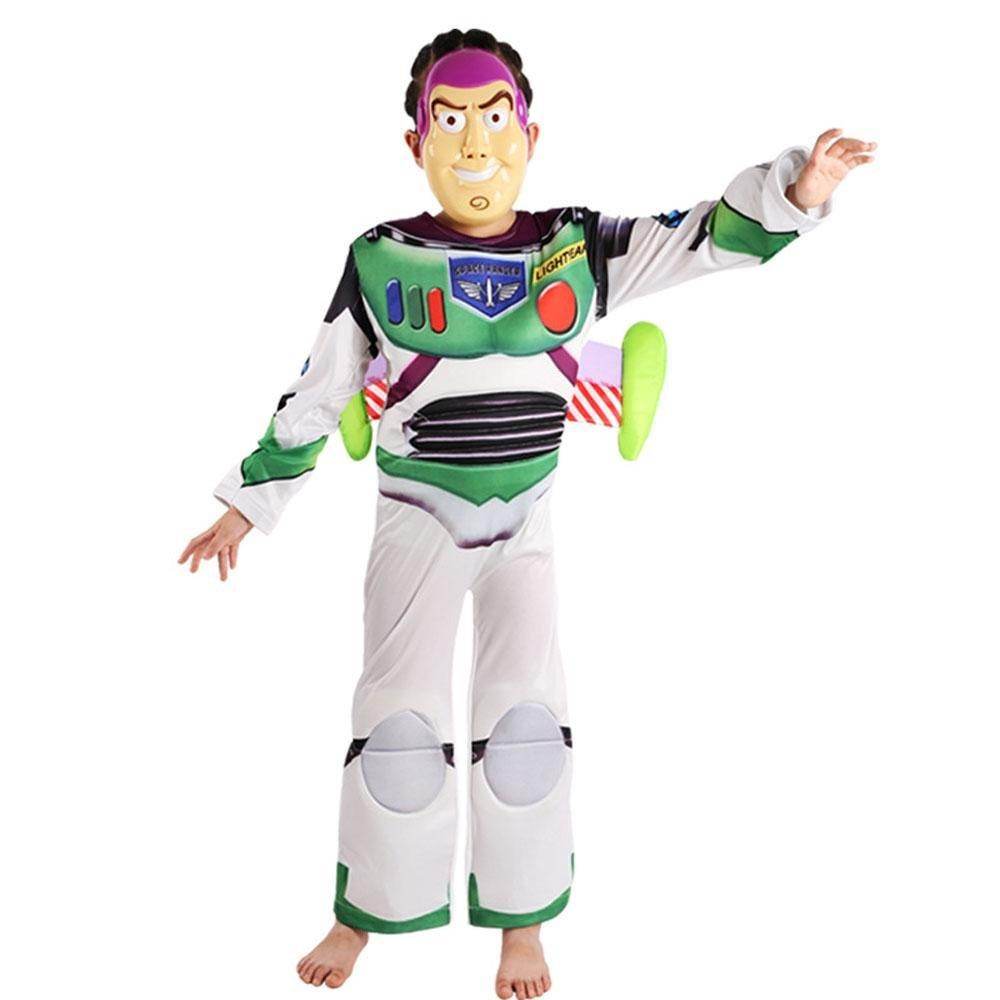 Buzz Lightyear Toy Story Carnival Cosplay Costume Set For Kids Boys With Mask Wing - Ecosfun